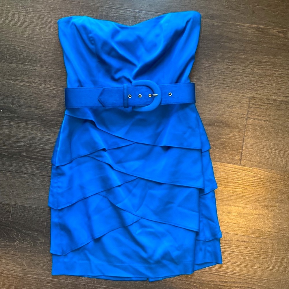 Trina Turk electric blue strapless dress - Picture 1 of 14
